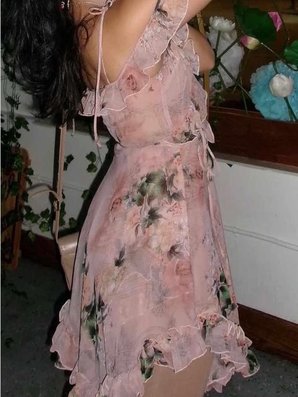 Current Mood Pink Floral High-Low Ruffle Dress - Picture 5 of 5